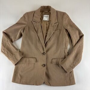 Abercrombie & Fitch Women's Size XS Brown Two Button Blazer Jacket‎